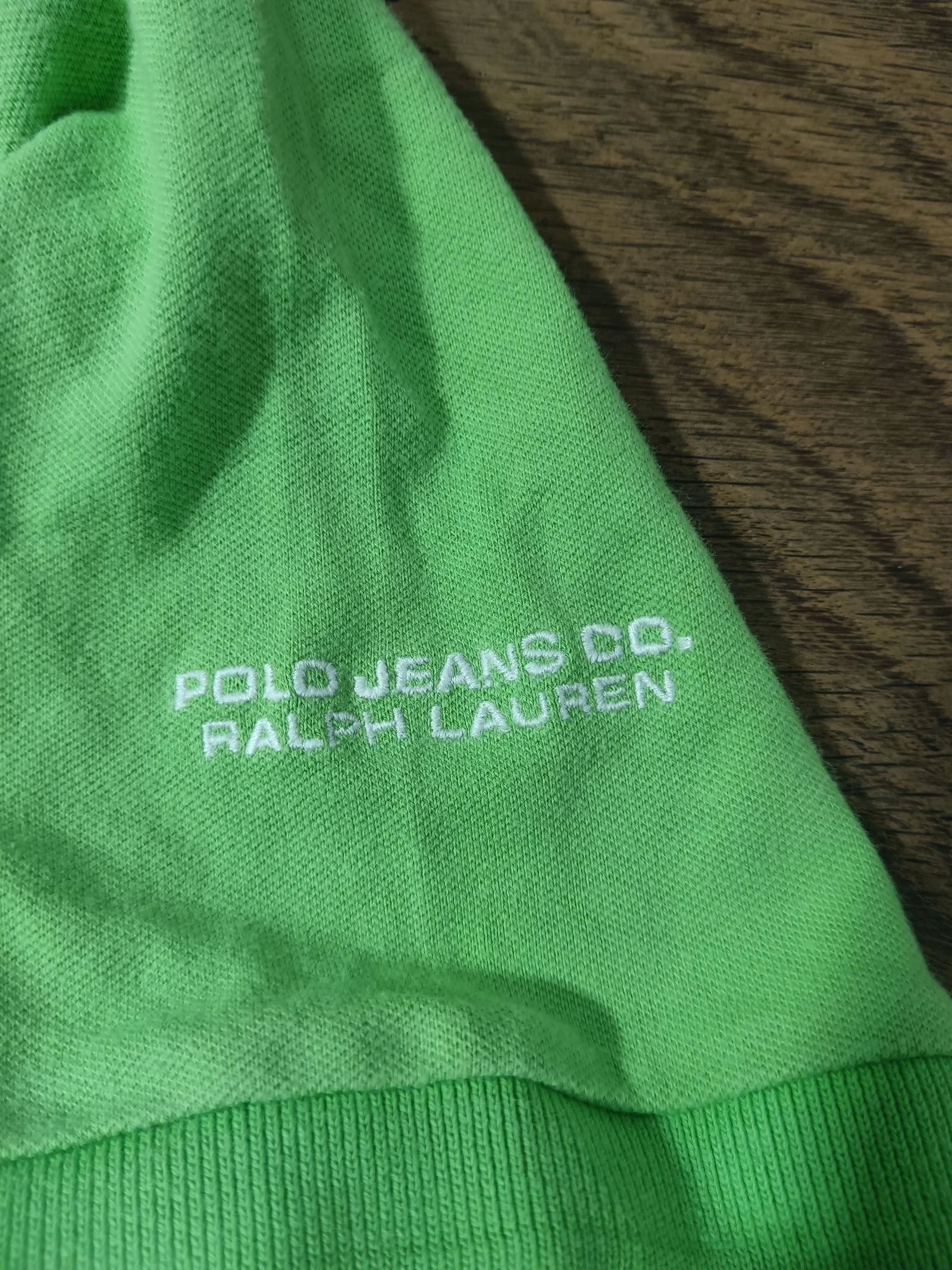 Vintage Polo Jeans Co. Ralph Lauren Green Polo Shirt Size L 67 Patch – photo 5